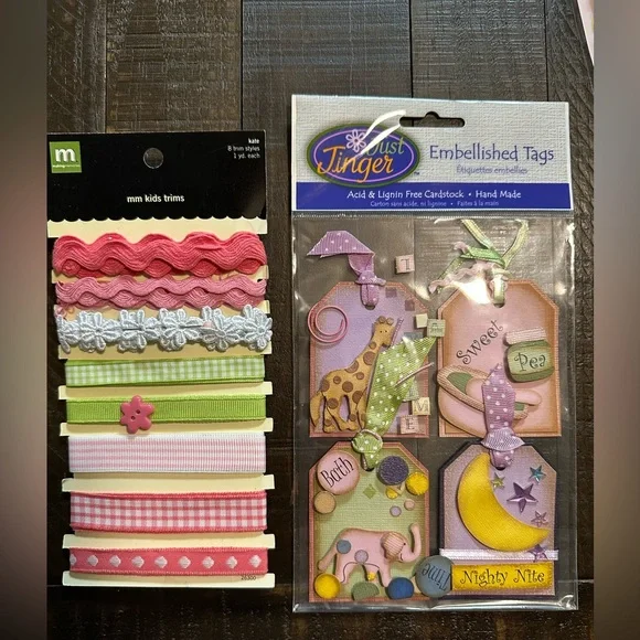 Baby scrapbook bundle - stickers, block letters, ribbon - Picture 4 of 11